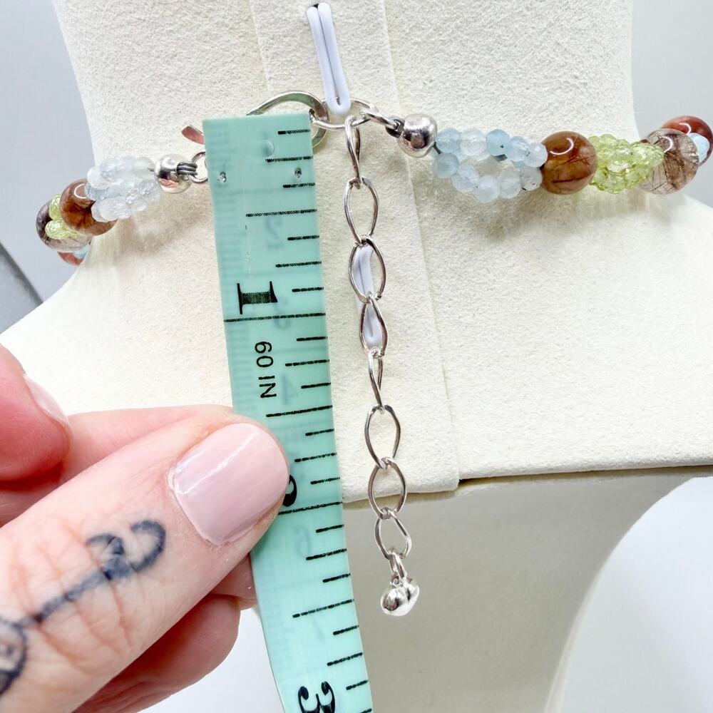 Jay King Mine Finds Sterling Silver Multicolor Natural Gemstone 18" Necklace - Picture 12 of 13